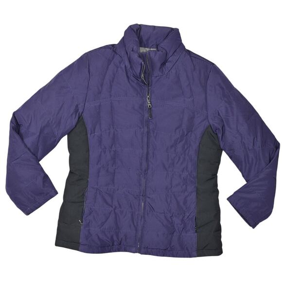 Calvin Klein Women's Medium Purple Puffer Jacket Down Full Zip Solid Polyester - Picture 1 of 7